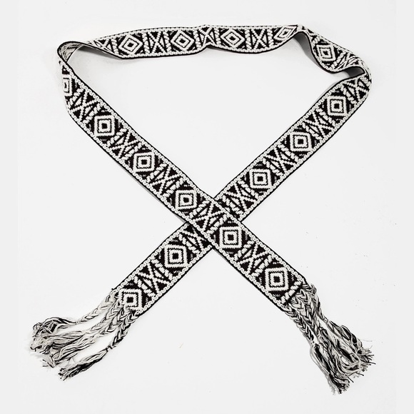 Boho Pattern Braided Belt 60” available in Black or Brown - Picture 3 of 6